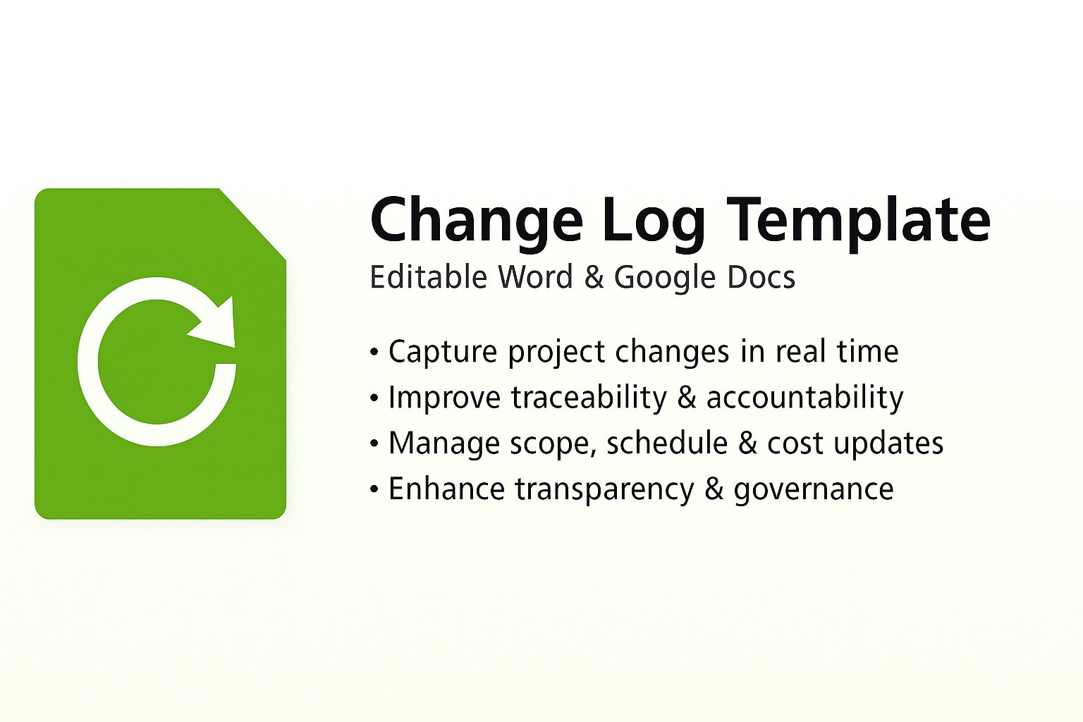 Change Log Template