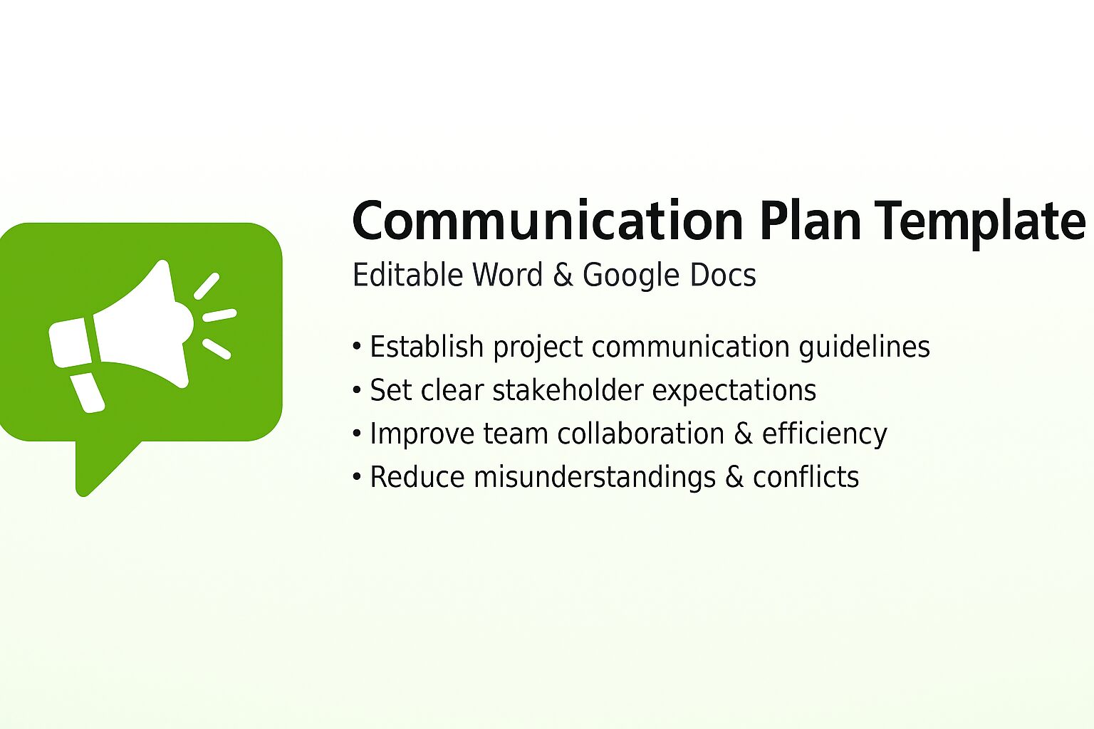 Communication Plan Template Preview