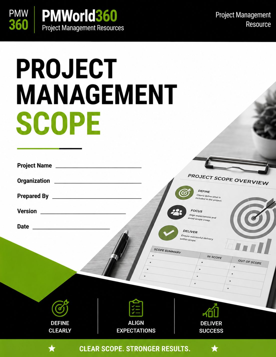 Project Management Scope template