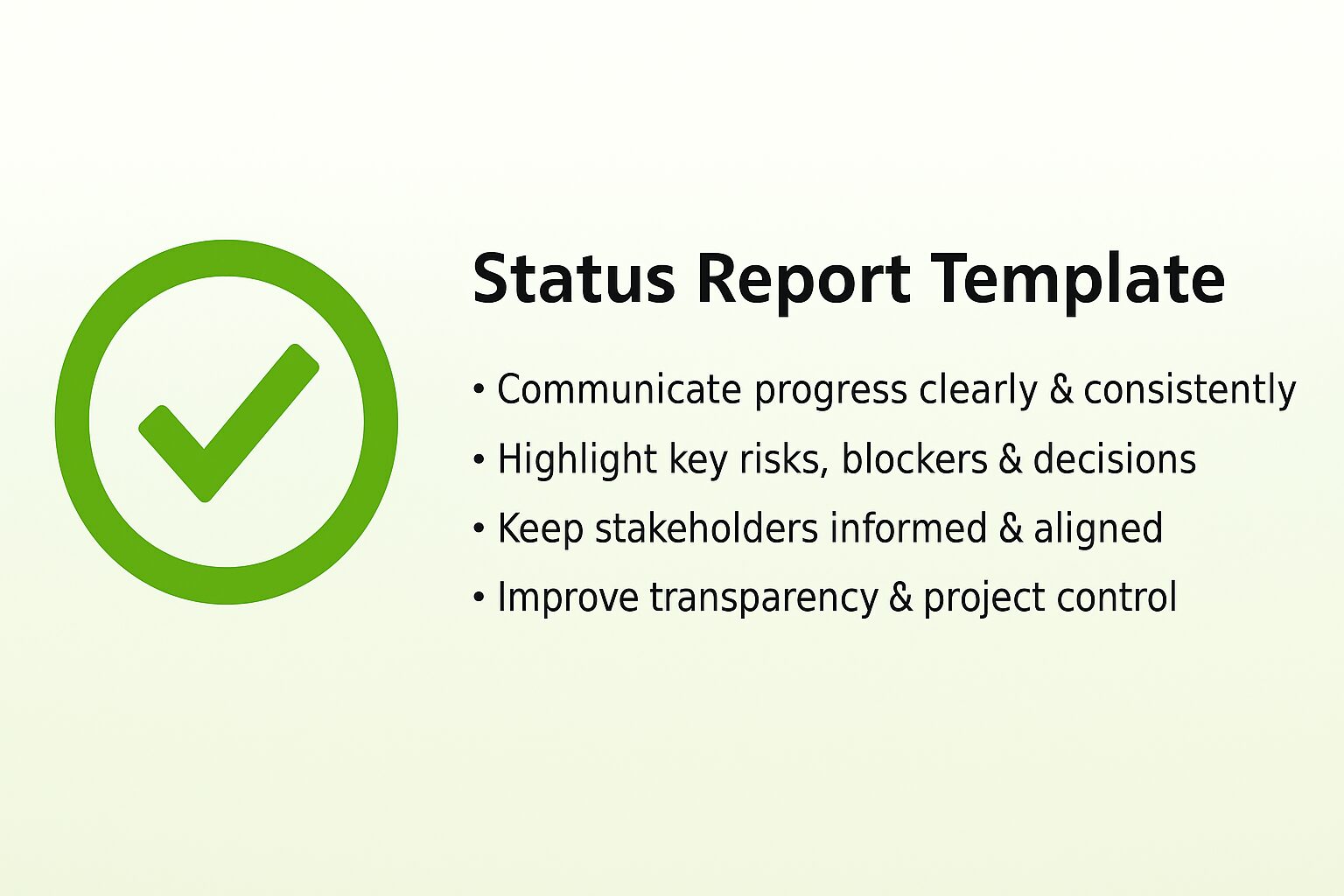 Project Status Report Template Preview