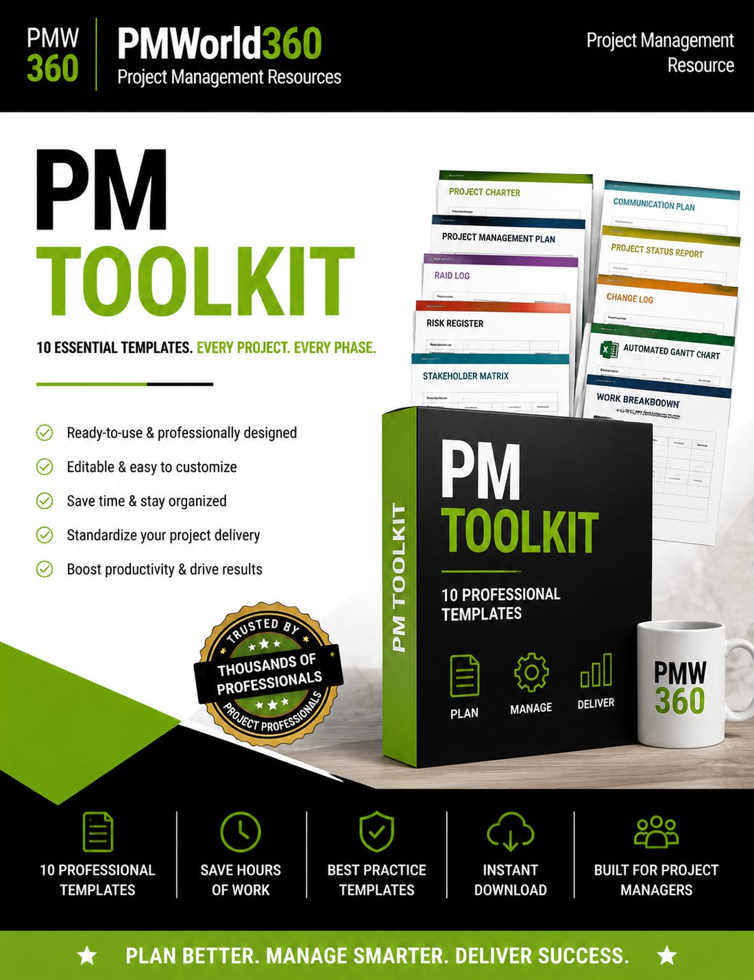 Project Management Template Toolkit (10 Templates)